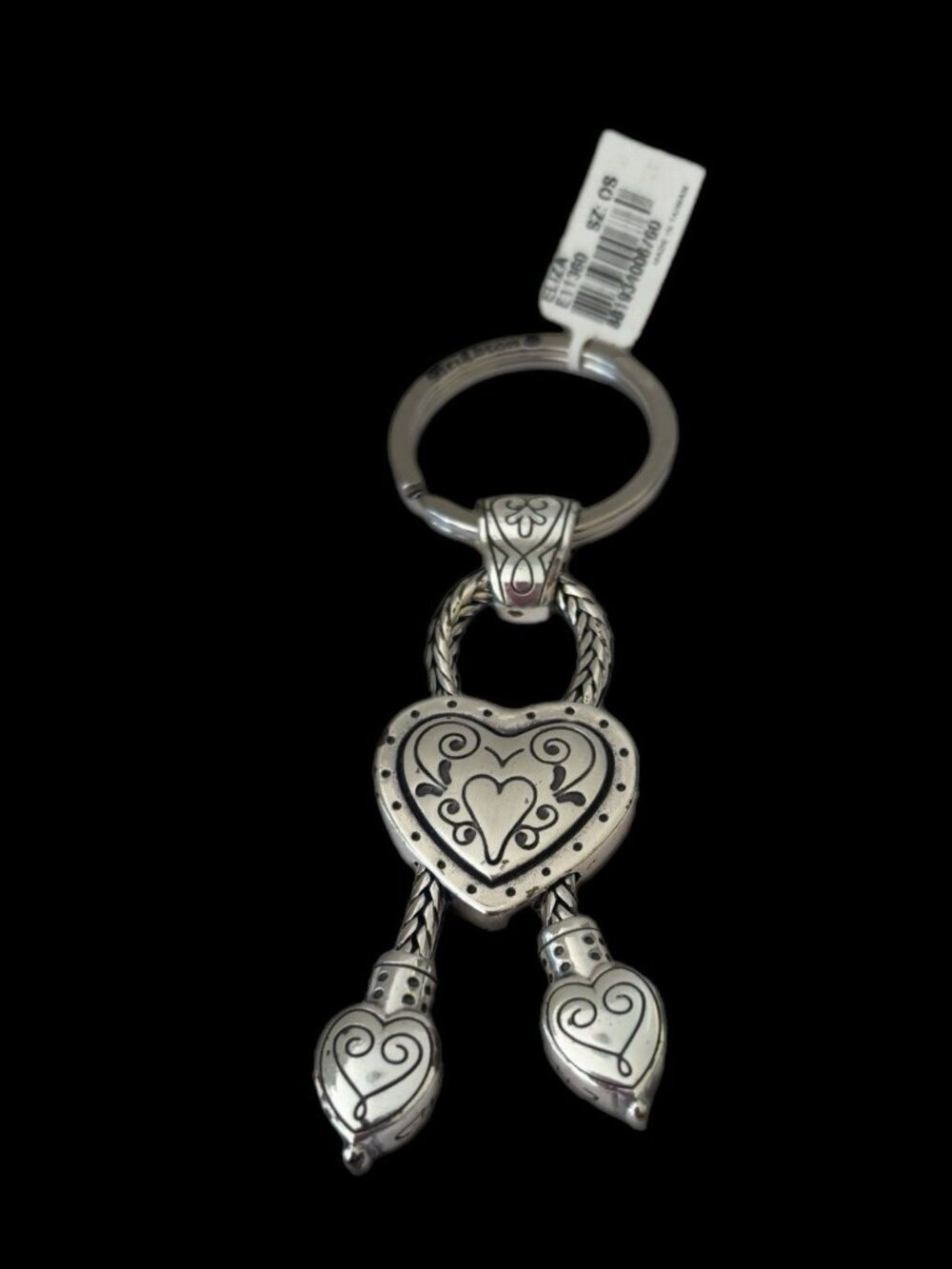 Brighton Heart Keychain Bolo Brighton Eliza Key Fob, Vintage - Picture 2 of 5